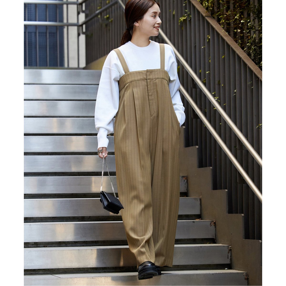 JOURNAL STANDARD／クリアツイルハイウエストサロペットパンツ クリアツイルハイウエストサロペットパンツ | ジャーナル