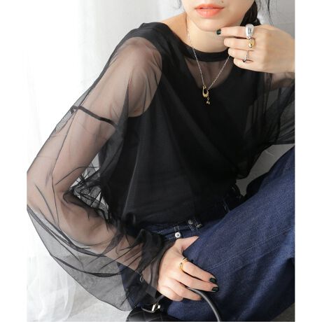 追加》シアーチュールロングTシャツ | ジャーナルスタンダード(JOURNAL 