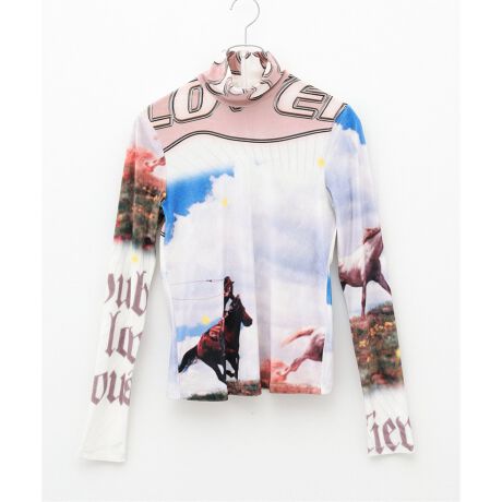 YOHEI OHNO / ヨウヘイオオノ】 graphic velour high neck 