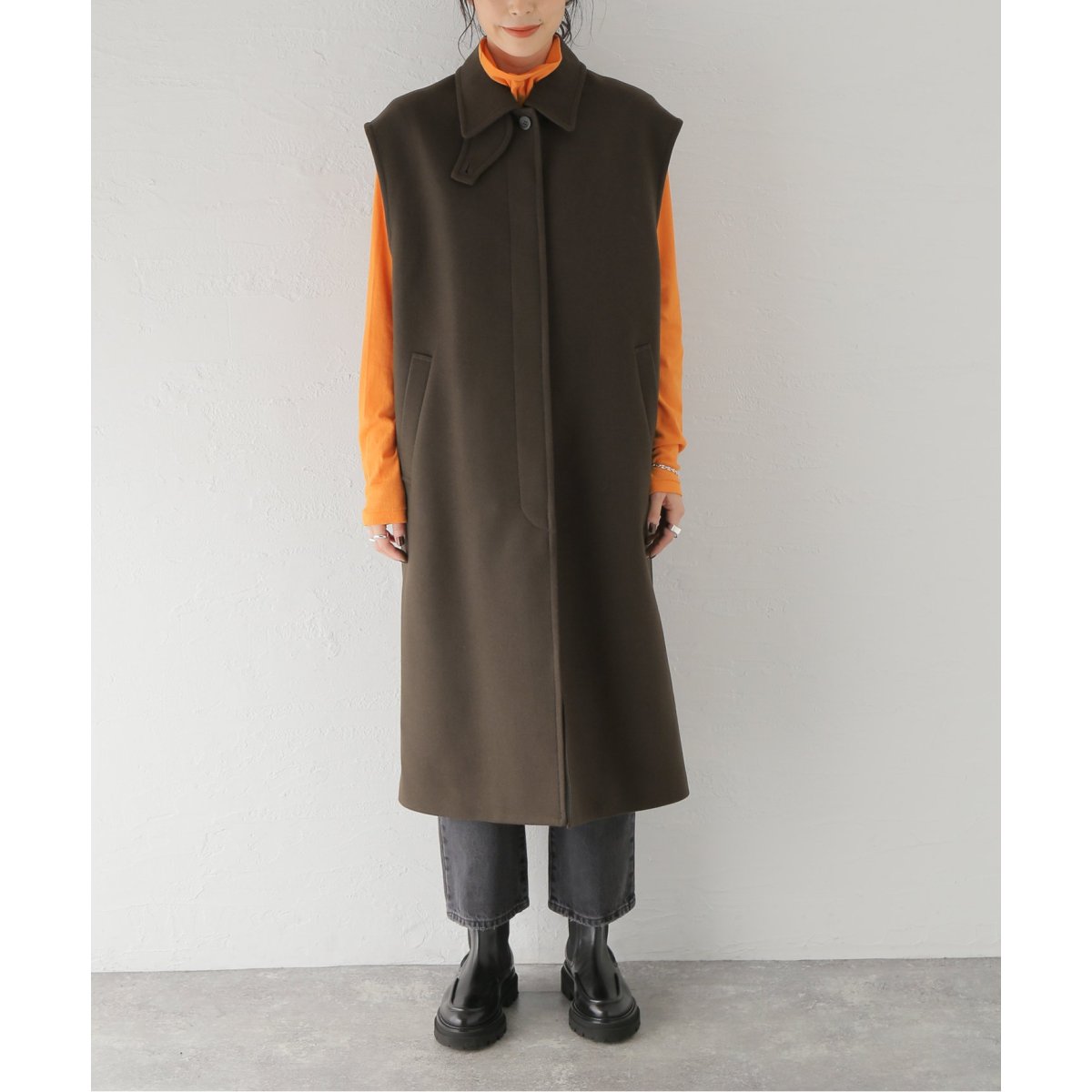 JOURNAL STANDARDウールメルトンロングジレ JOURNAL STANDARDウールメルトンロングジレ
