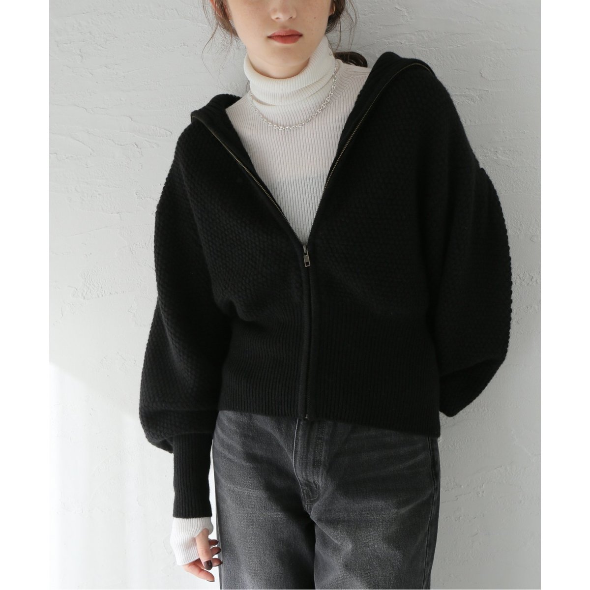 SEEALL/シーオール】ZIP DRIVERS CROPPED KNIT：ニット | ジャーナル