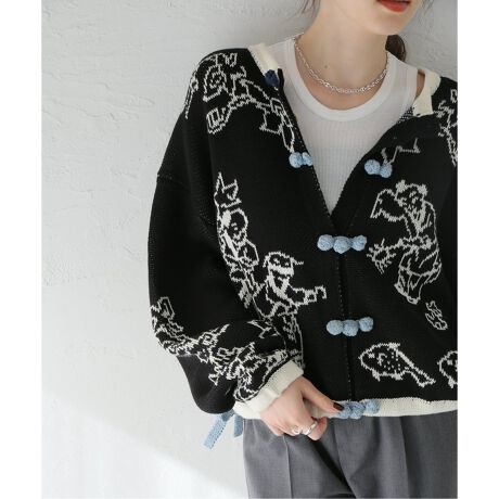 YANYAN/ヤンヤン】 LAZA COTTON KUNGFU JACKET：カーディガン 