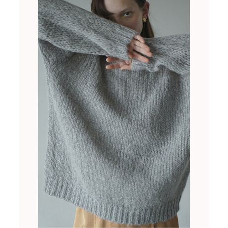 CLANE/クラネ】HALF SHEER LOOSE MOHAIR KNIT TOPS：ニット 