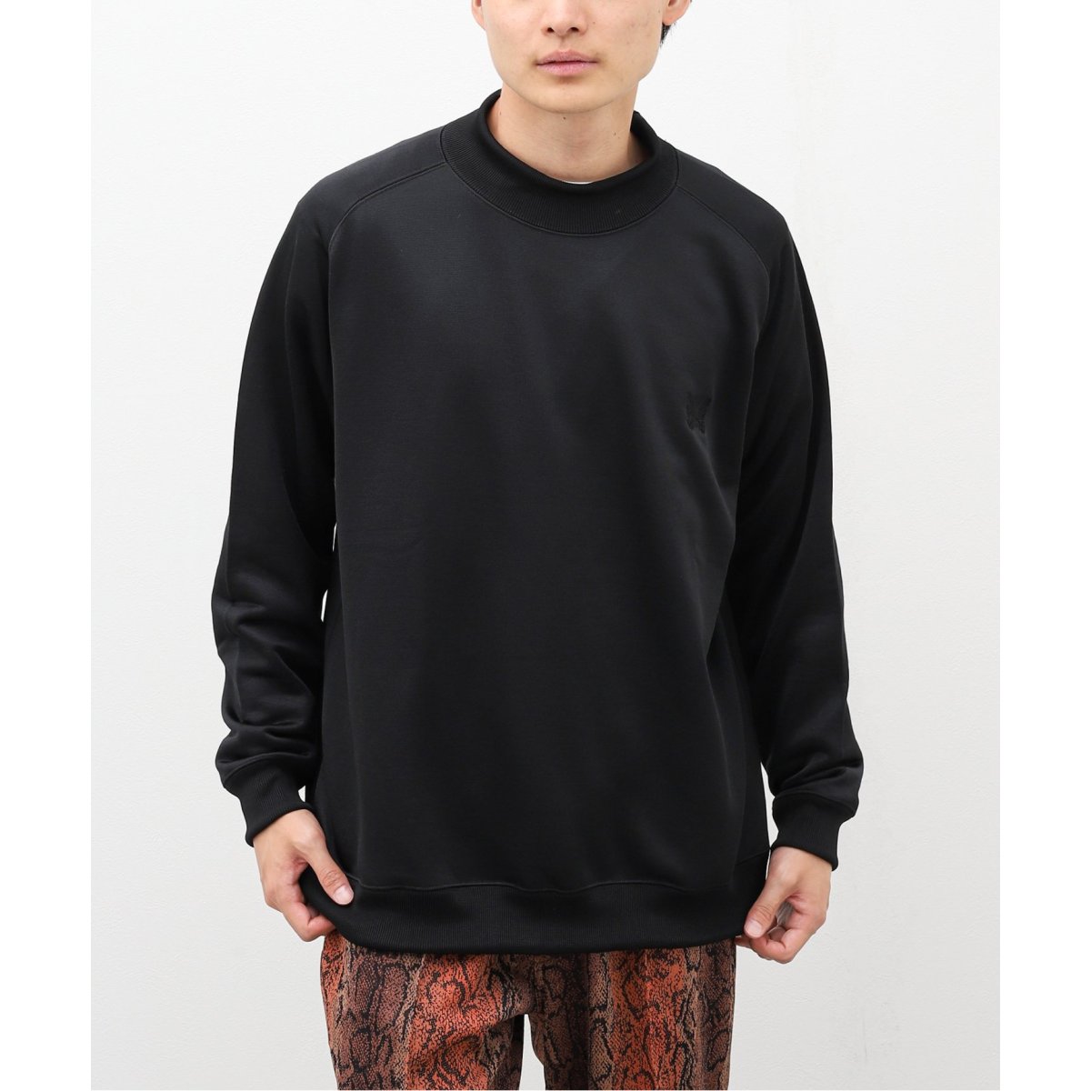 Needles モックネック　長袖カットソー Needles/ニードルズ L/S Mock Neck Tee - Poly Jersey