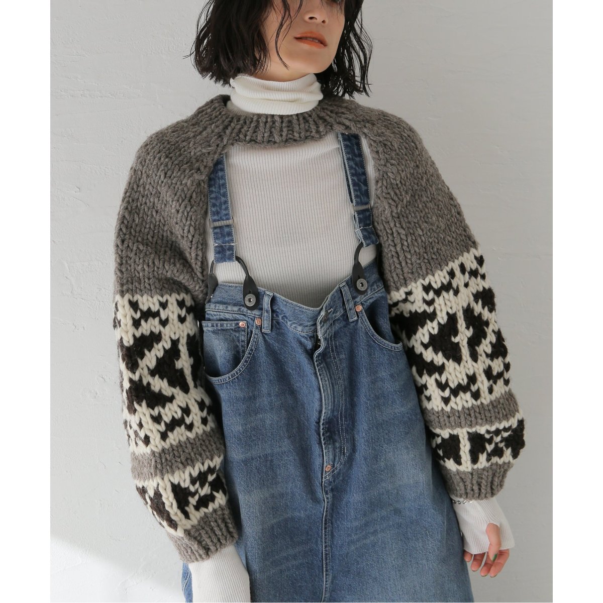 ロドリリオン rhodolirion フリンジベスト リボンヤーン