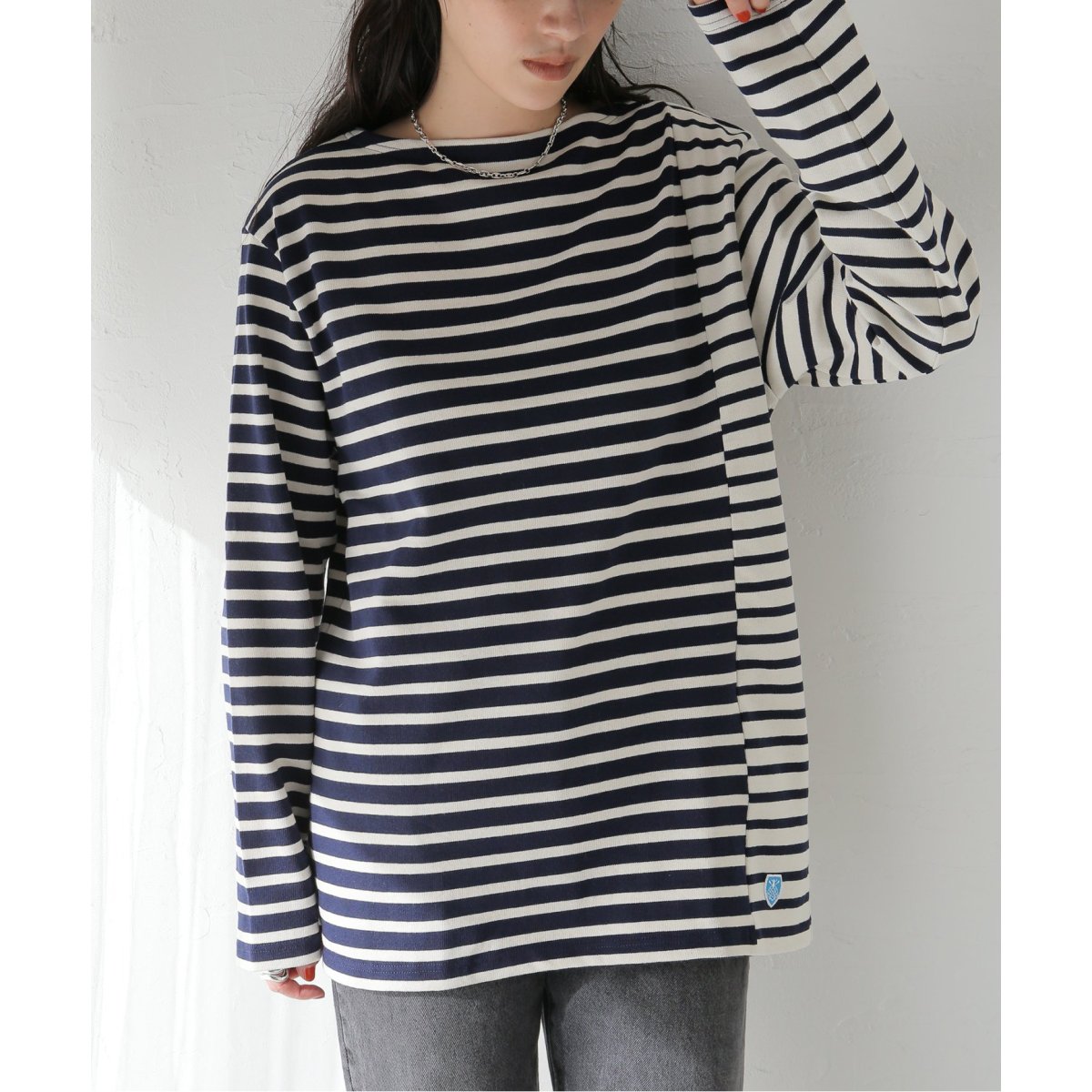 ORCIVAL/オーシバル】AC_HARLEQUIN BOAT NECK L/S P.O.：カット