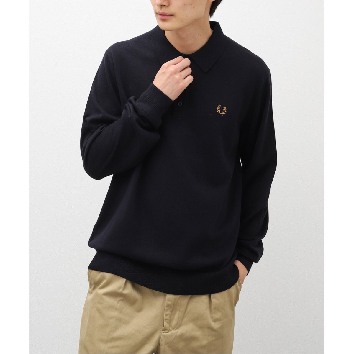 【FREDPERRY/フレッドペリー】CLASSICKNITTEDSHIRTLS