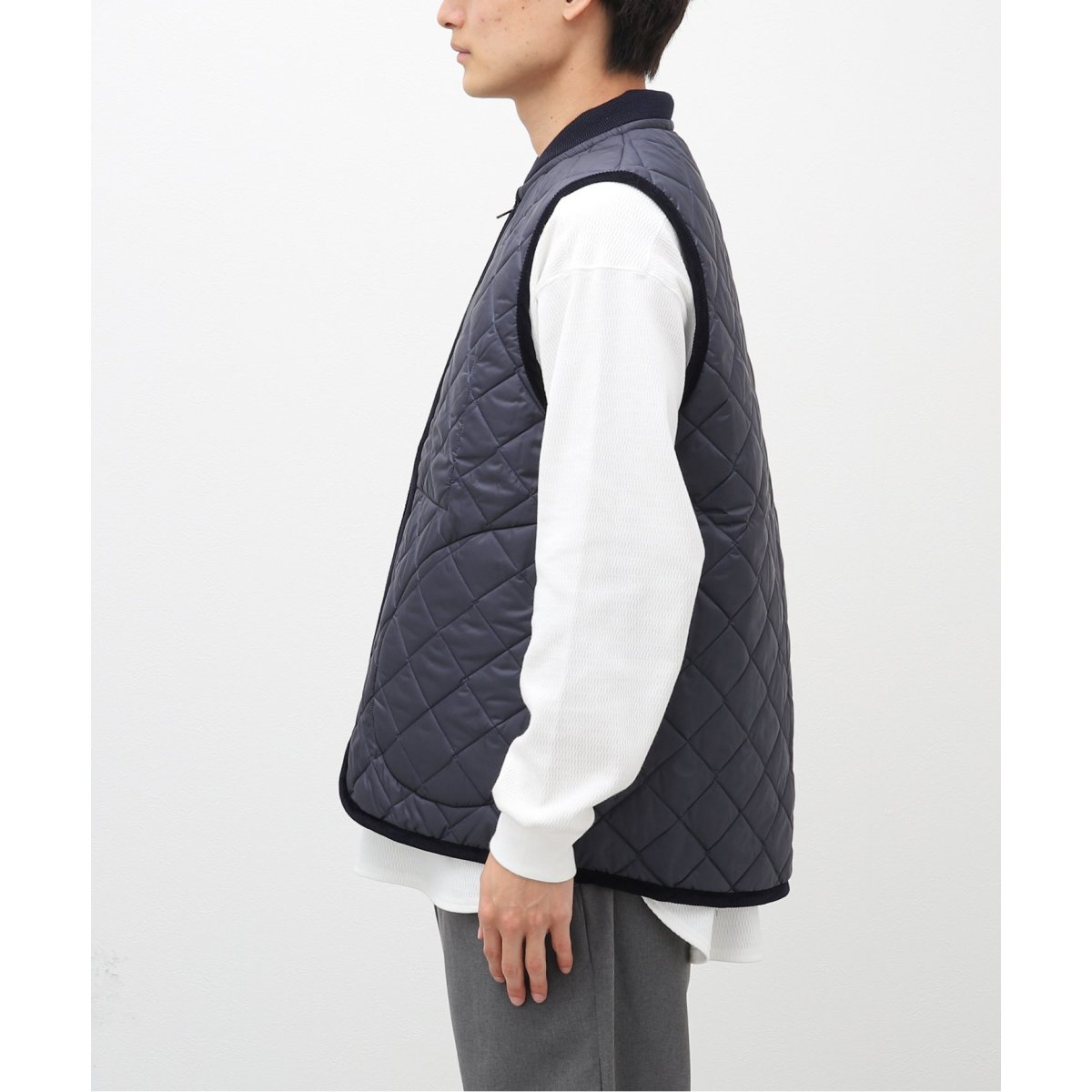 LAVENHAM / ラベンハム】ZIP BOMBER GILET MENS-