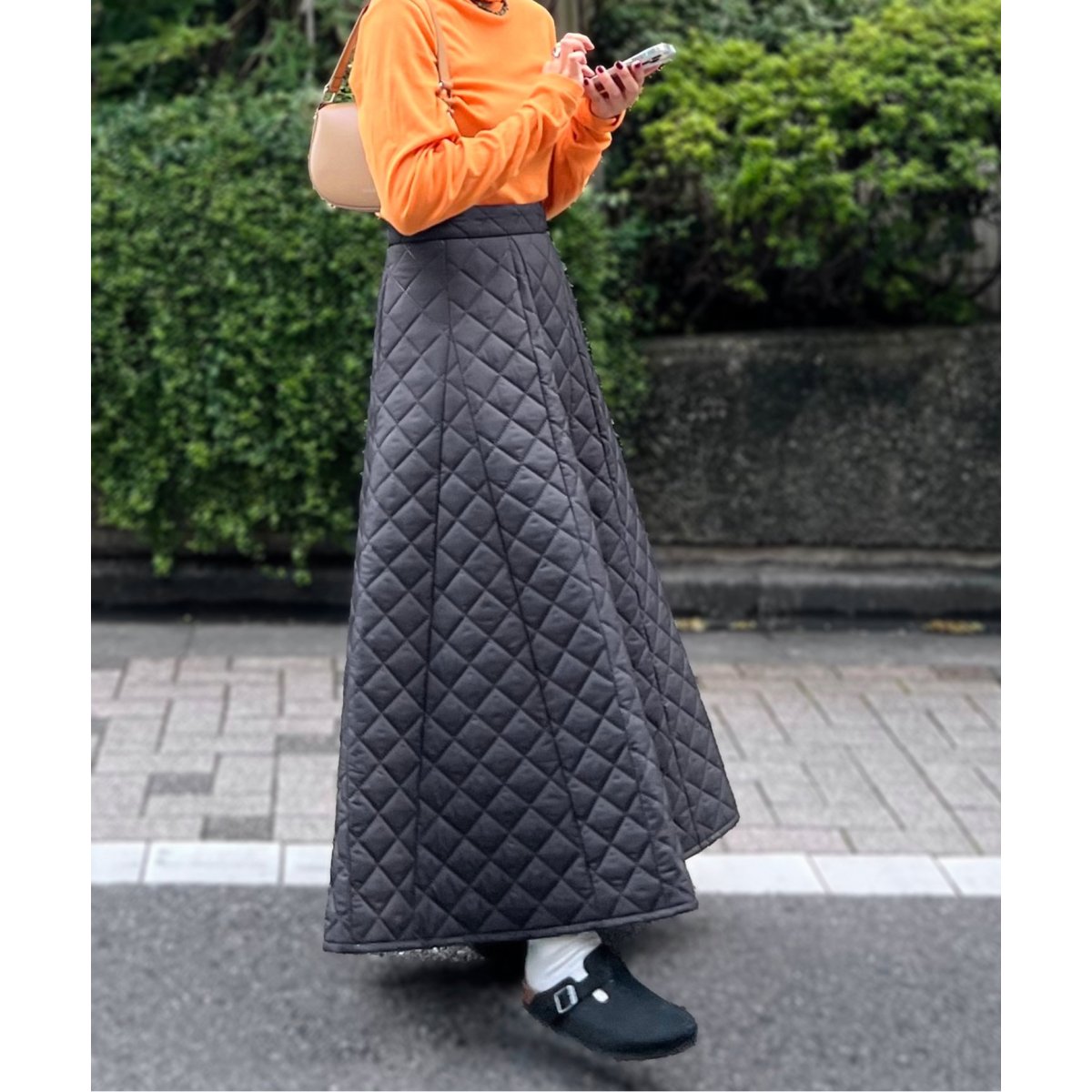 DELIY PINSONIC FLARE SKIRT：キルティング　 スカート DELIY/デリー】 PINSONIC FLARE SKIRT：スカート | ジャーナル