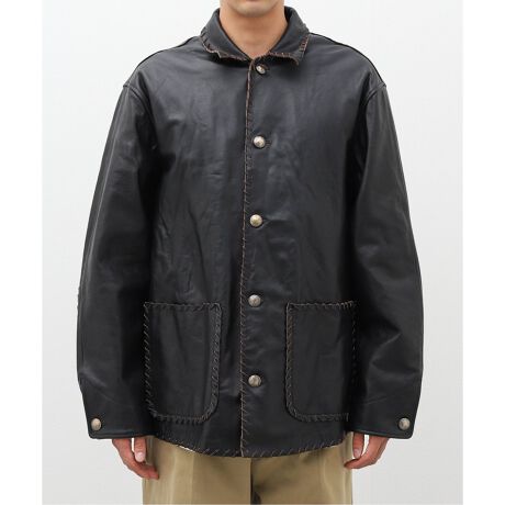 BOWWOW / バウワウ】LEATHER WOVEN CHORE COAT | ジャーナル  