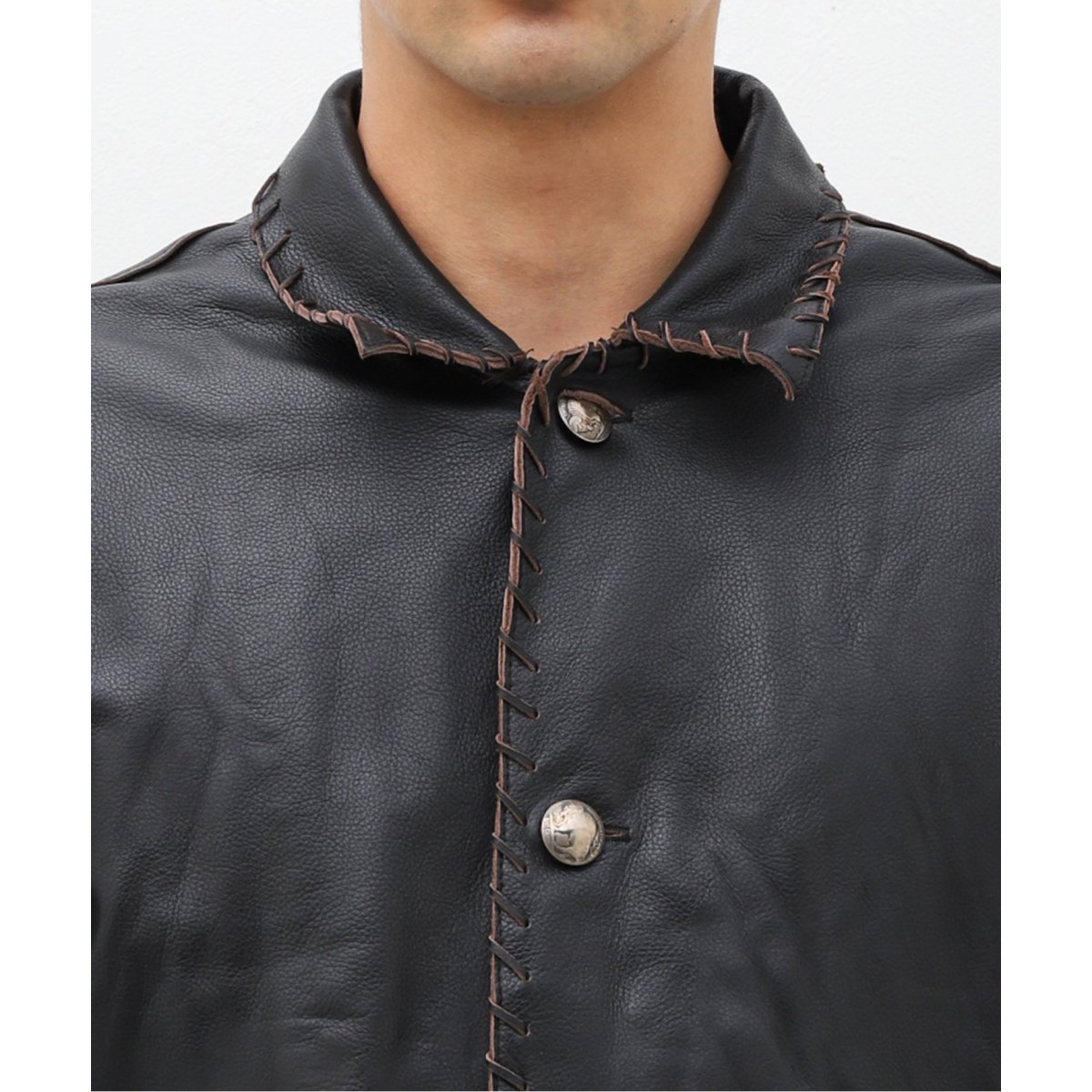 BOWWOW / バウワウ】LEATHER WOVEN CHORE COAT | ジャーナル