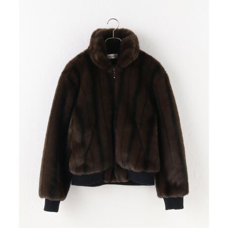ERNEST W. BAKER / アーネストダブルベイカー】FAUX-MINK HARRINGT 