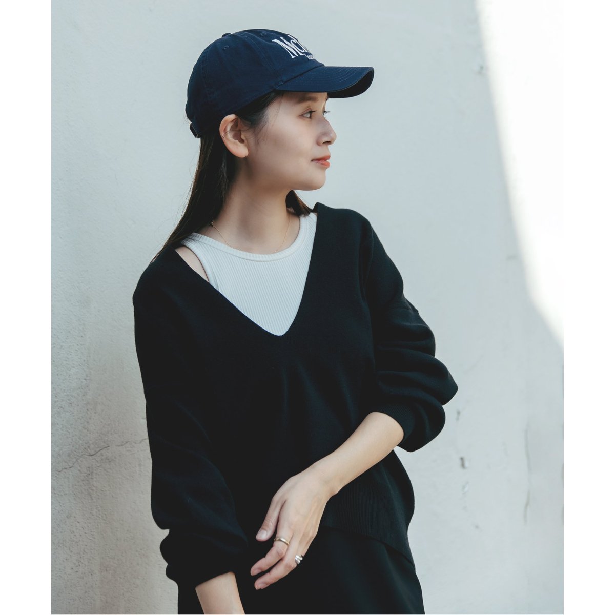 一部店舗＋WEB限定》Onda×JS オーガニックコットンディープVプル