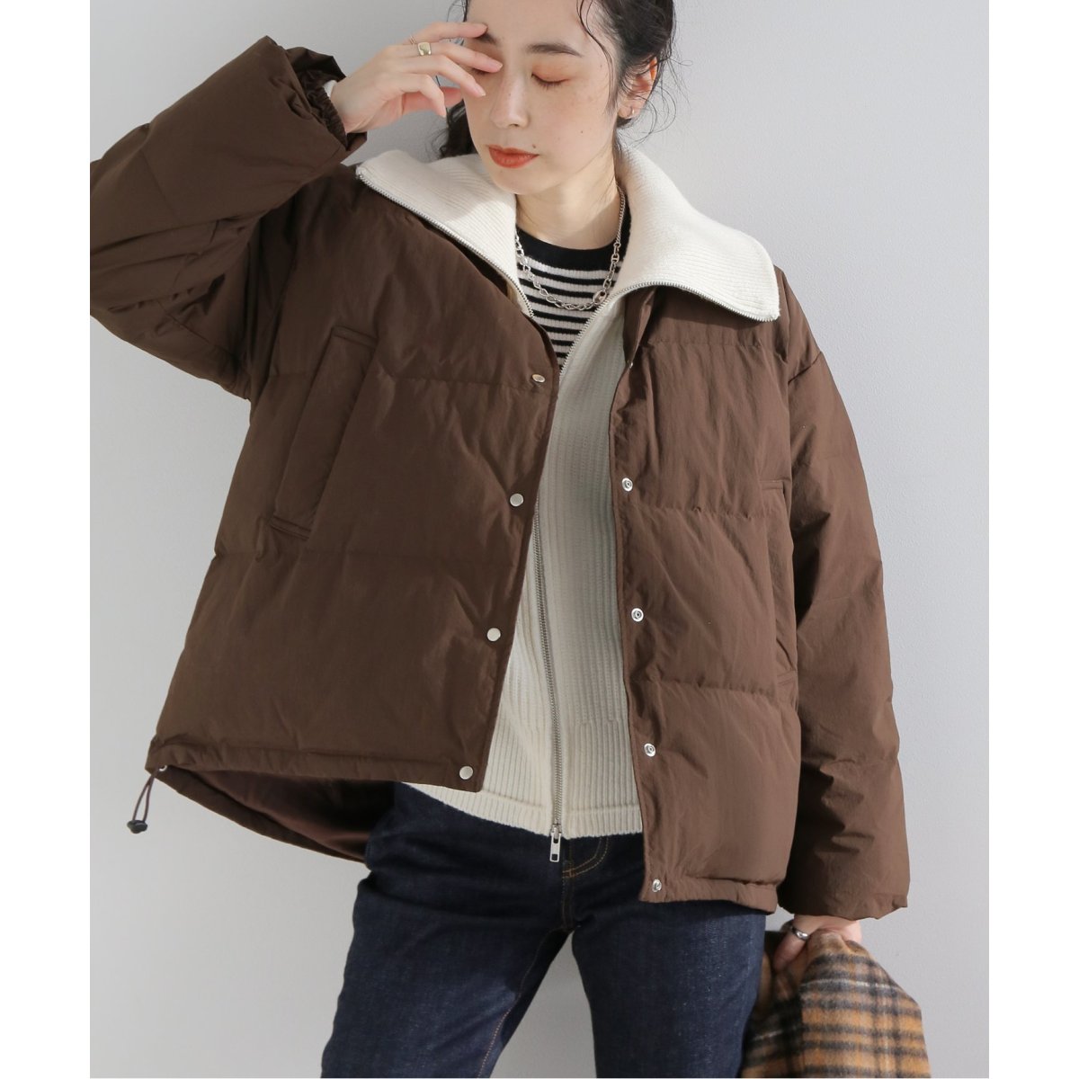 ナイロンタフタダウンノーカラーコート | ジャーナルスタンダード