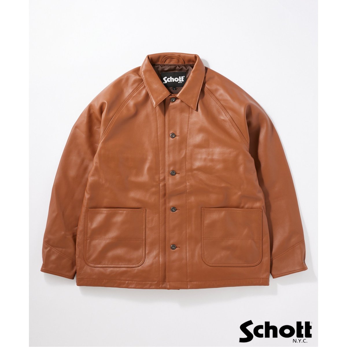 Schott / ショット】別注 レザーカバーオール | ジャーナル