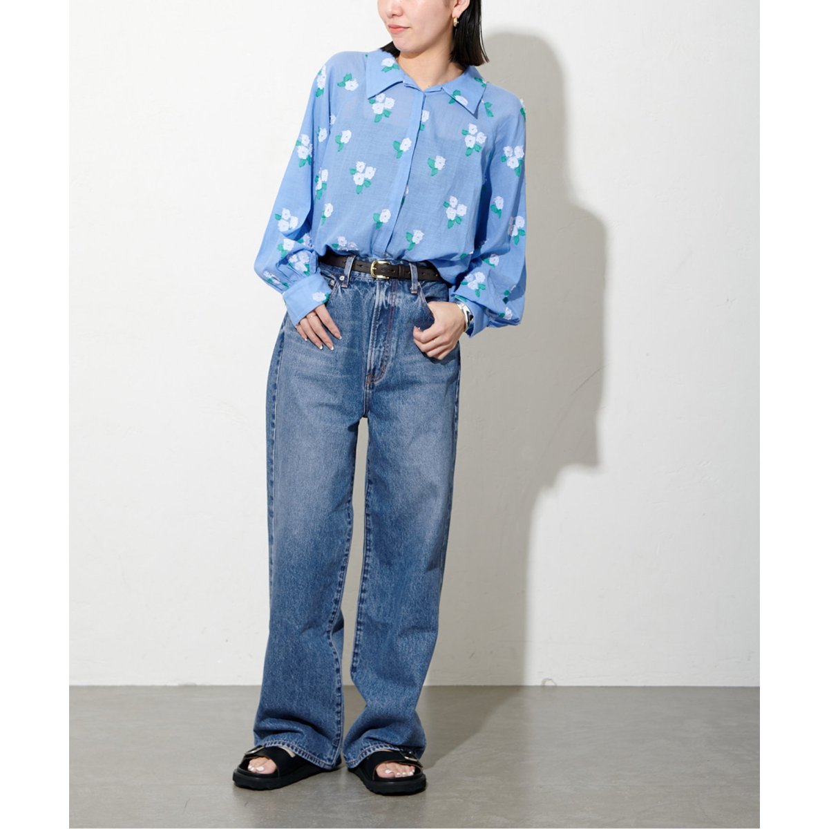mii / HAND WOVEN TUNIC/長袖シャツ/--/コットン/BLU/24-050-410-0047-1-0 Mii / ミイ】 HAND WOVEN TUNIC：チュニックシャツ | ジャーナル