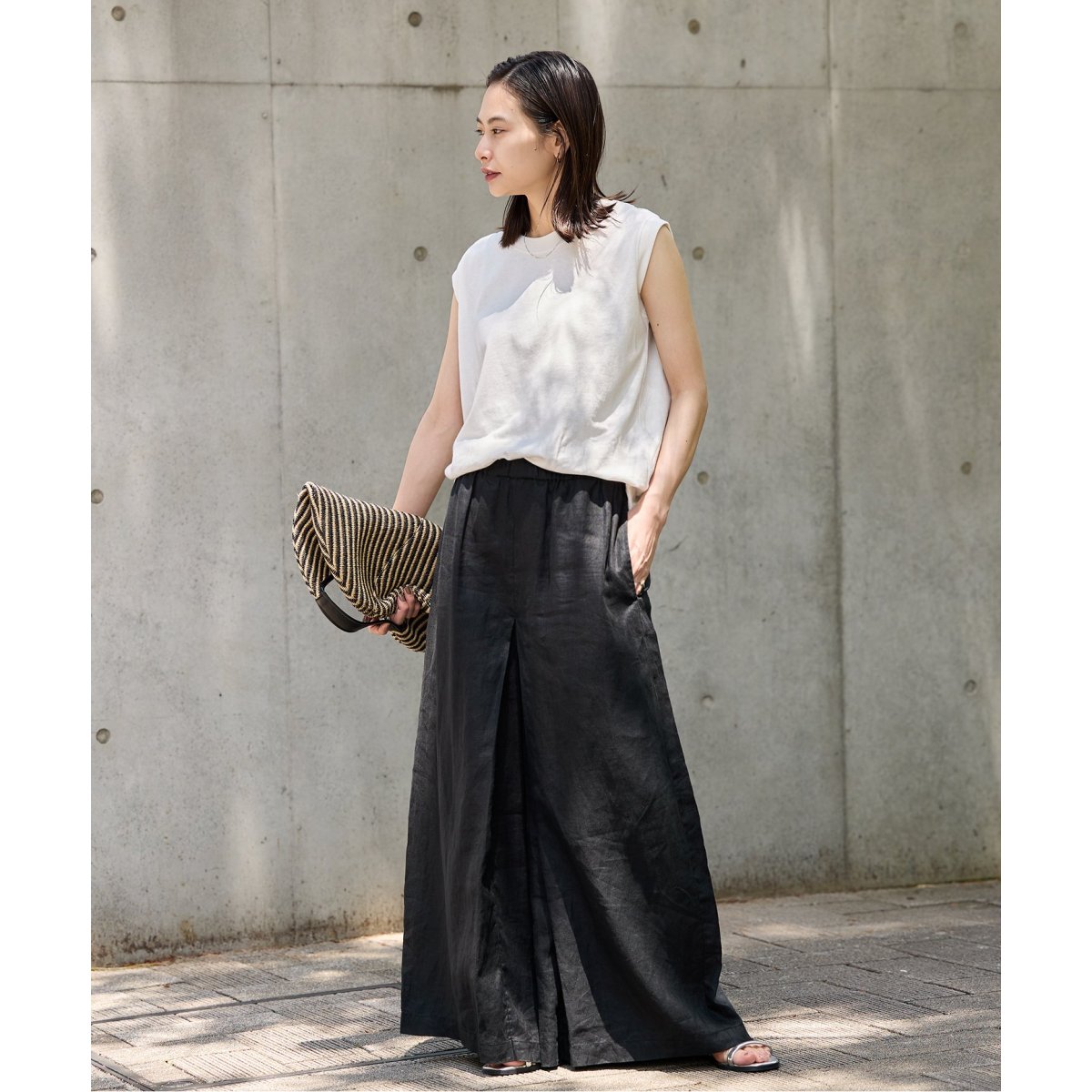JOURNAL STANDARD  リネンタックキュロット  リネンワイドパンツ □□□《追加》リネン タックキュロット | ジャーナル