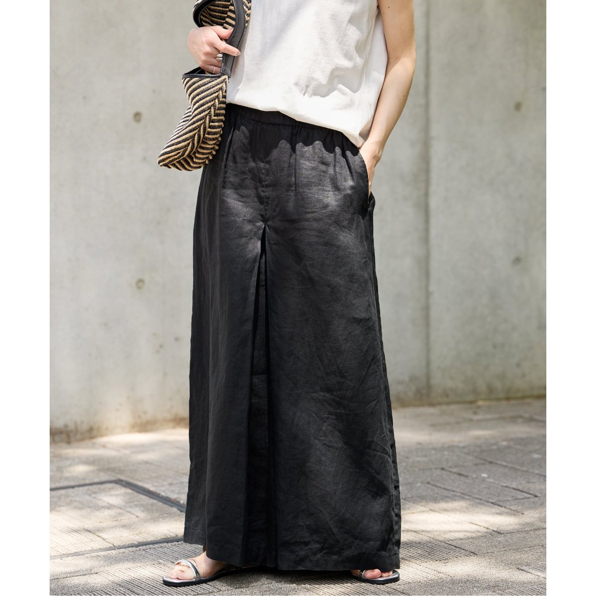 JOURNAL STANDARD リネンキュロットワイドパンツ　BLACK JOURNAL STANDARD（ジャーナルスタンダード）の「《追加》リネン