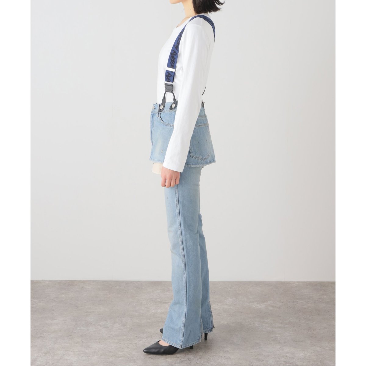 HOLIDAY/ホリデイ】 PAINT DENIM TWO-PIECE SUSPENDER:パンツ HOLIDAY/ホリデイ】 PAINT DENIM TWO-PIECE SUSPENDER:パンツ
