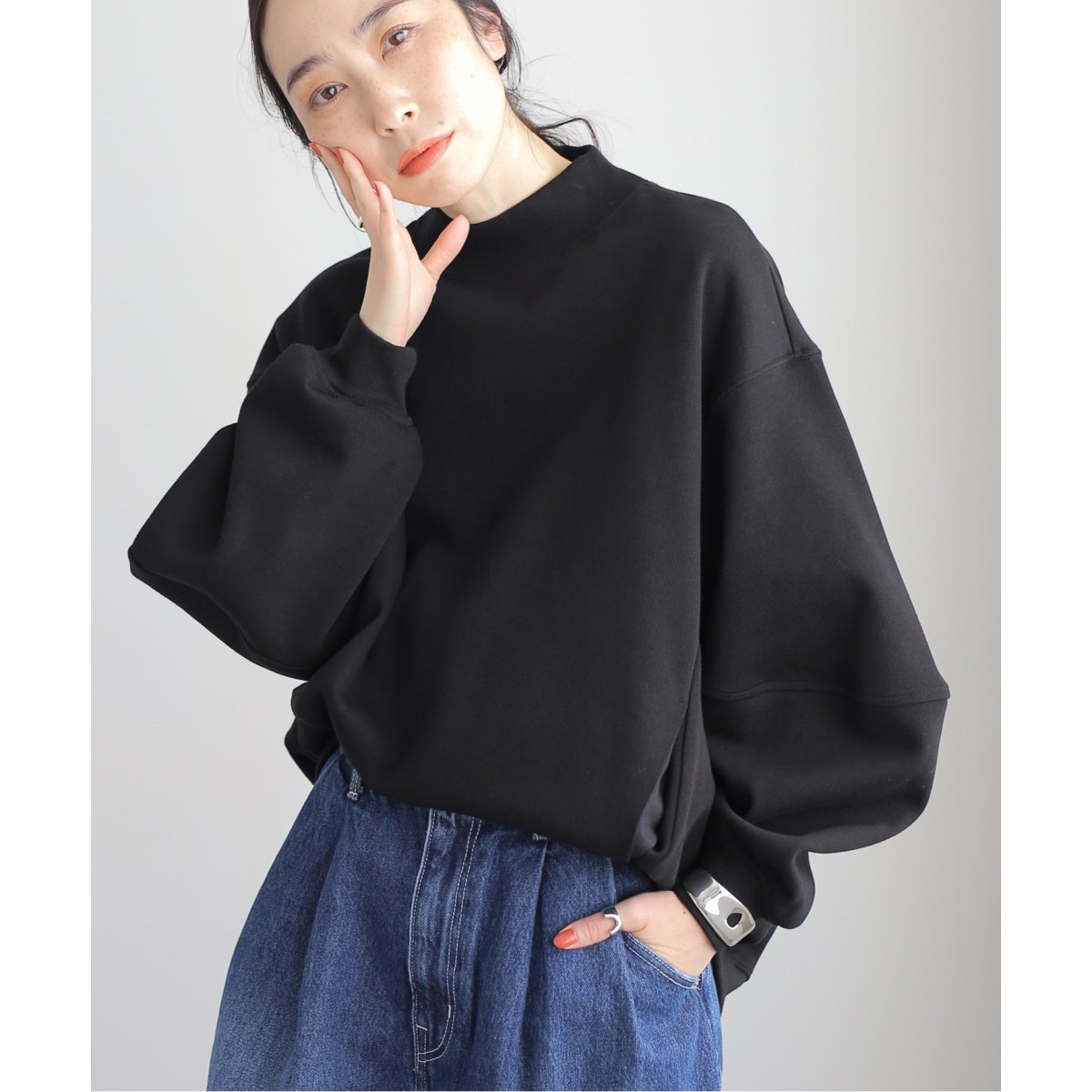 CLANE/クラネ】 MOCKNECK OVER TOPS：スウェット | ジャーナル