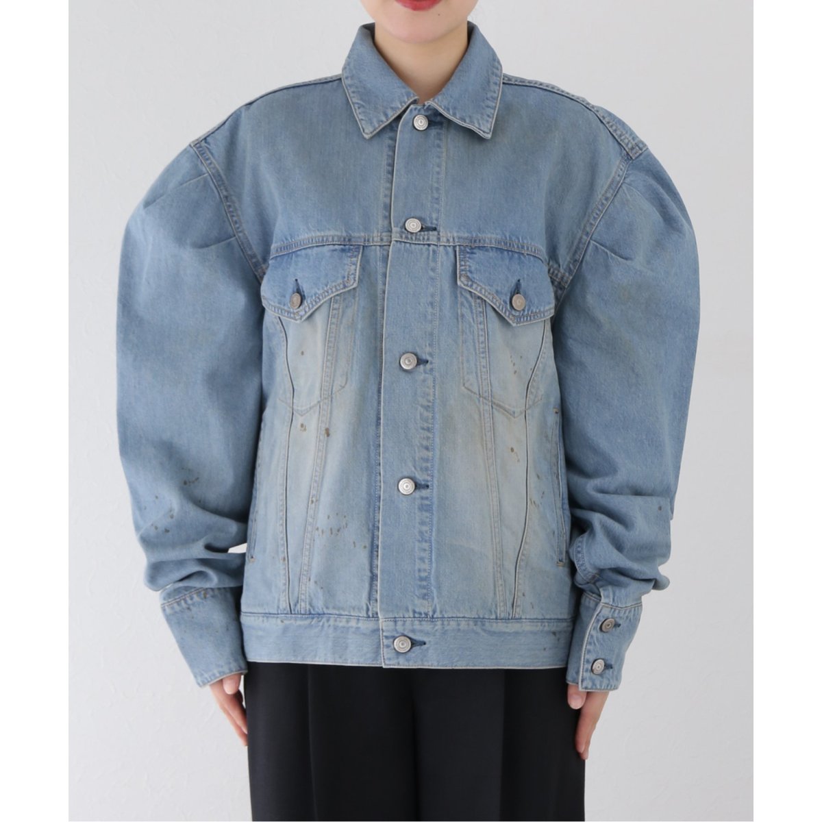 HOLIDAY/ホリデイ】 PAINT DENIM PUFF JACKET：デニムジャケット