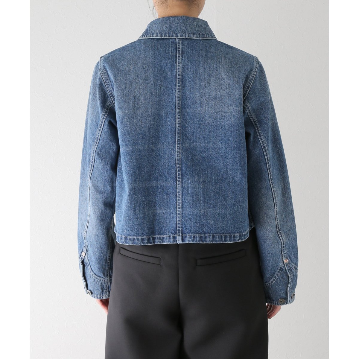 RHODOLIRION /ロドリリオン】 Short Coverall -Denim：デニムジャケ