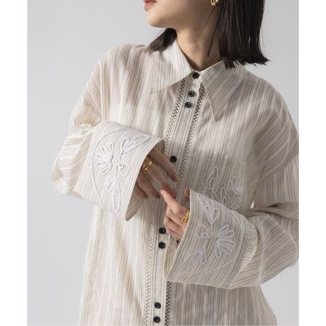 KIARIS vintage＆closet×JS】ポイントエブロイダリーシャツ 