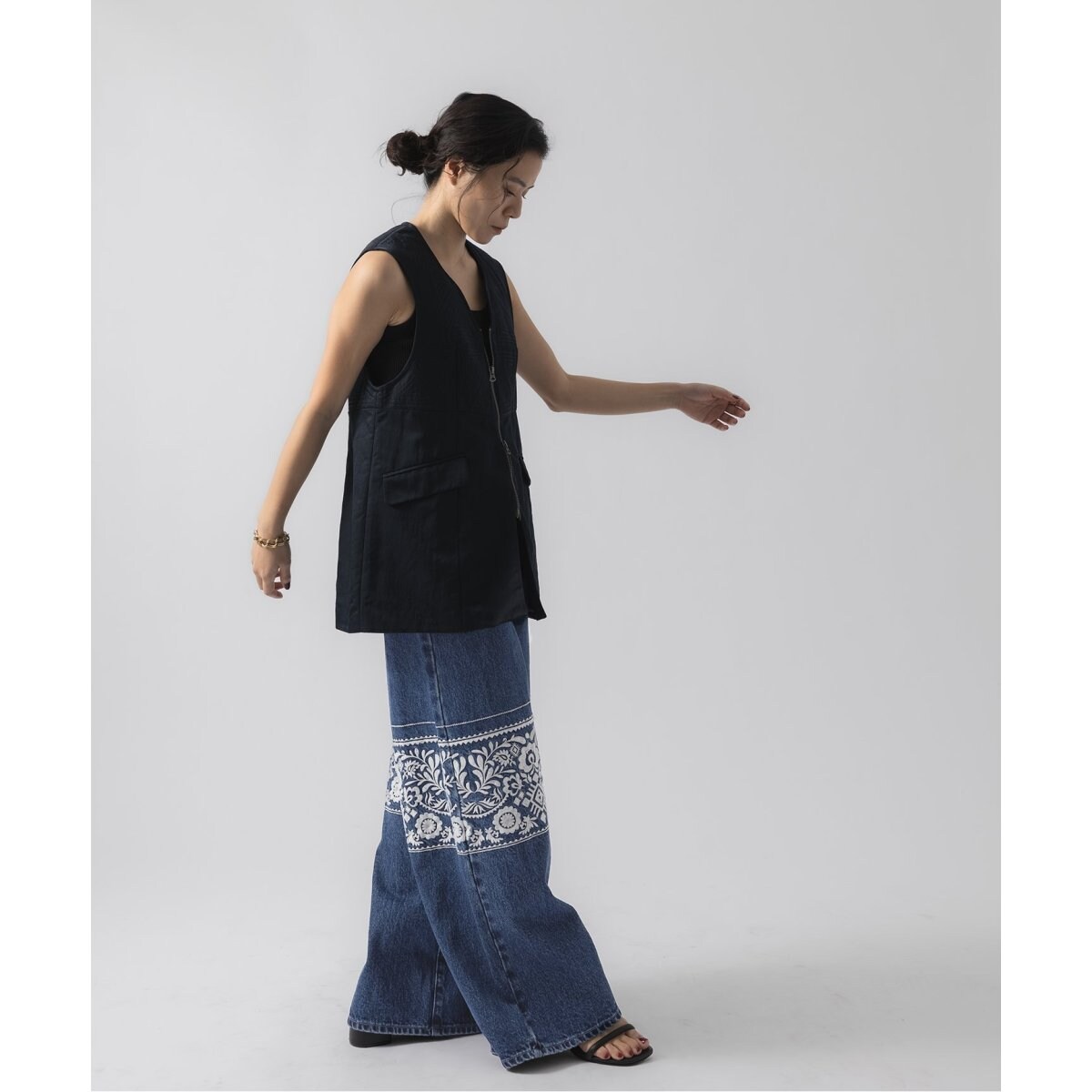 □【KIARIS vintage＆closet×JS】 キルトステッチベスト