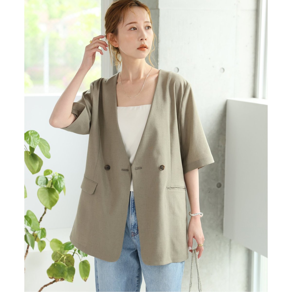 JOURNAL STANDARD アイアスストレッチハーフスリーブジャケット JOURNAL STANDARD（ジャーナルスタンダード）の「《追加