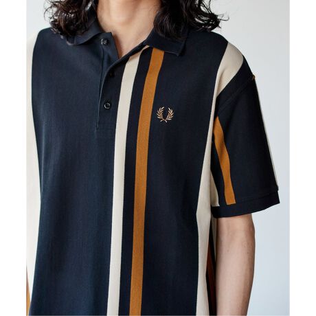 【FRED PERRY for JOURNAL STANDARD】ストライプピケ ポロシャツ