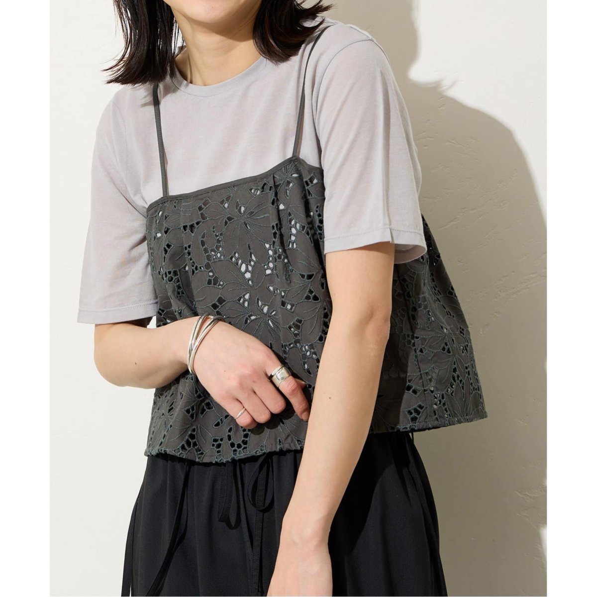 ジャーナルスタンダード TICCA ティッカ フラワーレースキャミ 黒 美品 TICCA / ティッカ】フラワーレースキャミソール | ジャーナル