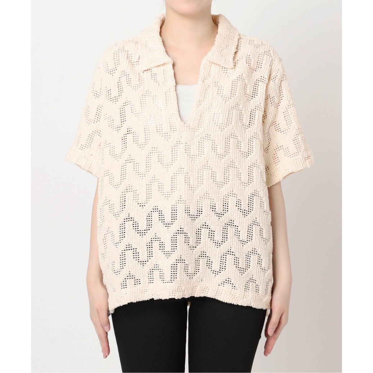 別注【OAS/オーエーエス】atlas jaffa crochet shirt JSSP