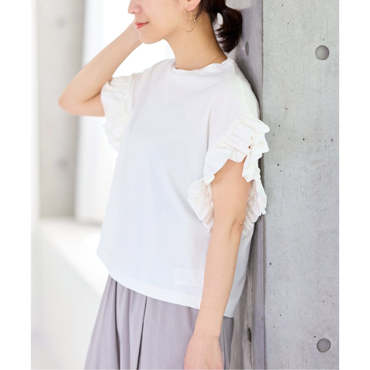 クリアコットンフリルTee ジャーナルスタンダード WEB限定追加》クリアコットンフリルTee | ジャーナルスタンダード