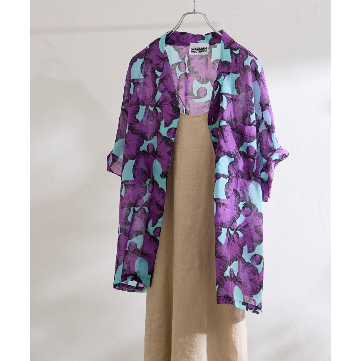 WAXMAN BROTHERS◆OVER HAWAII SHRTS AET/S/コットン/BRW/総柄/24-050-410-0010-1-0 WAXMAN BROTHERS/ワックスマンブラザーズ】OVER HAWAII SHIRTS