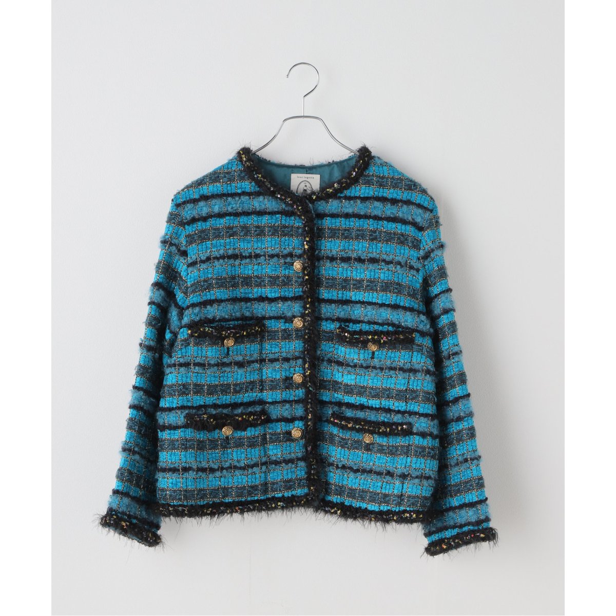 セール，高品質】 leur logette(ルールロジェット) モヘヤ混 花柄 織り  