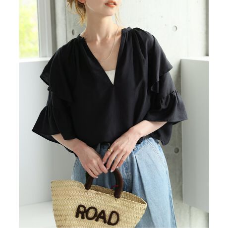 ソフトクロスフリルスリーブブラウス | ジャーナルスタンダード 