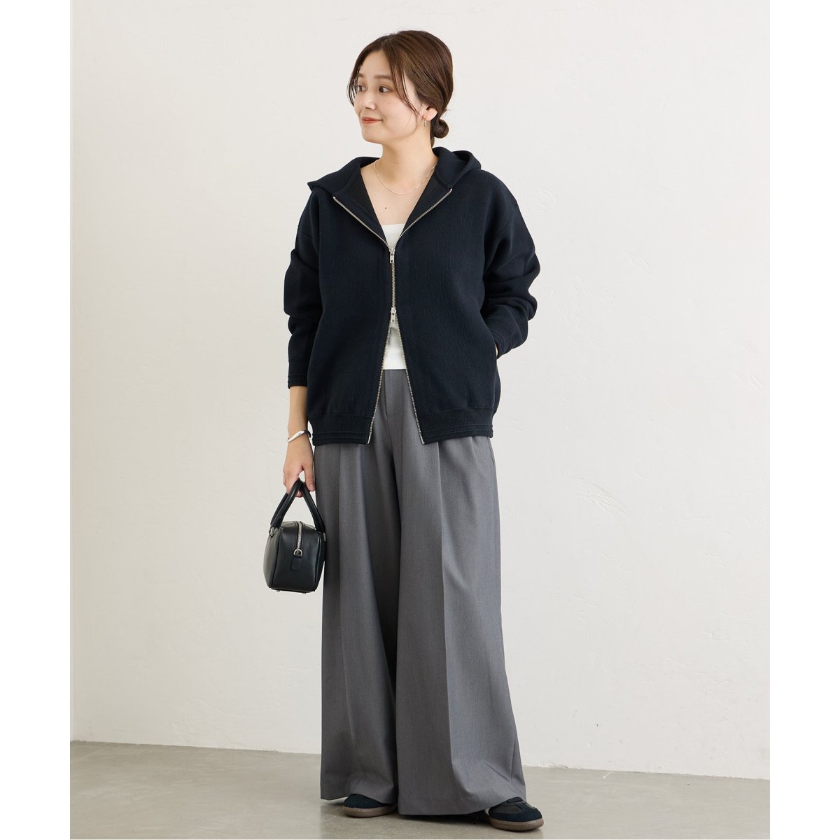 JOURNAL STANDARD ダブルニットフーディ ダブルニットクルーネックカーディガン（カーディガン