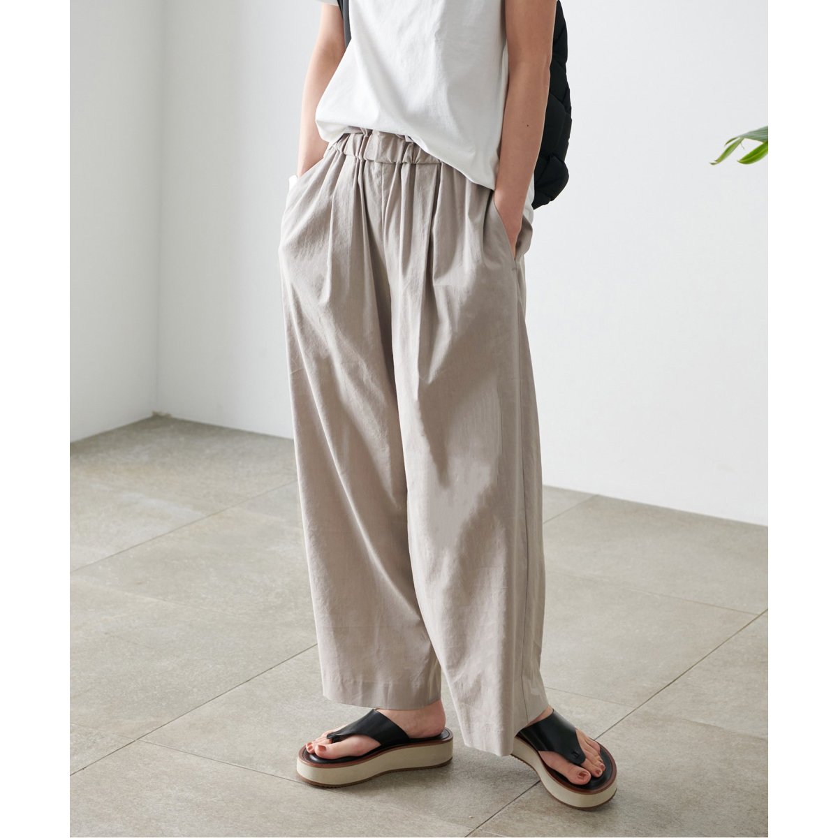 JOURNAL STANDARD　ウォッシャブルコットンリネンVISパンツ JOURNAL STANDARD ウォッシャブルコットンリネンVISワイドパンツ