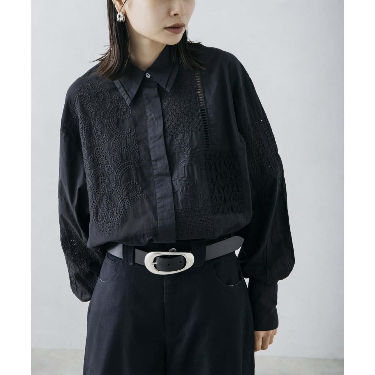 nude vintage／JOURNAL STANDARD ワンピース nude vintage×JOURNAL STANDARD】レースパッチワークワンピース