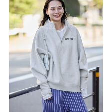 別注【CHAMPION/チャンピオン】ハーフジップロゴスウェット 