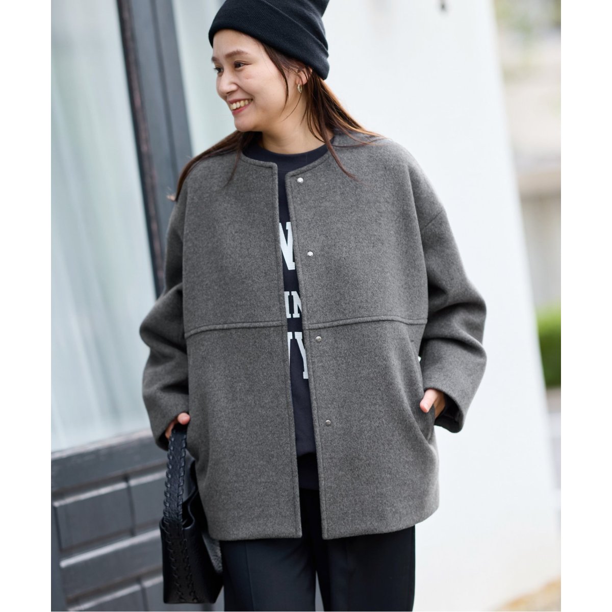 スーパー140ビーバーノーカラーショートコート | ジャーナル