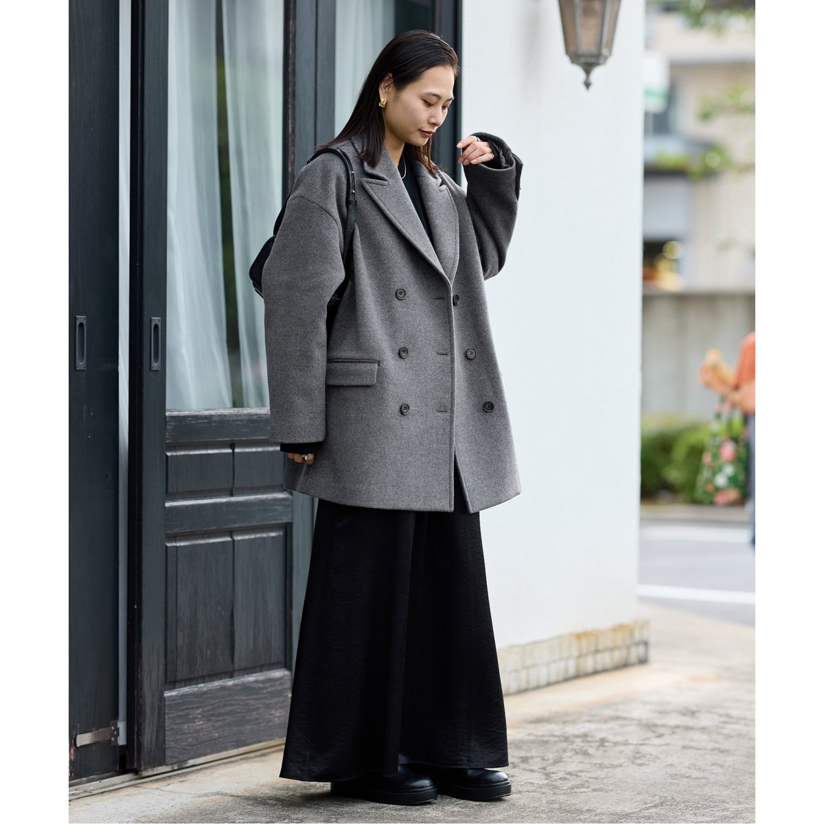 ジャーナルスタンダード　スーパー140ビーバージャコット チェック コート ジャーナルスタンダード スーパー140ビーバージャコット