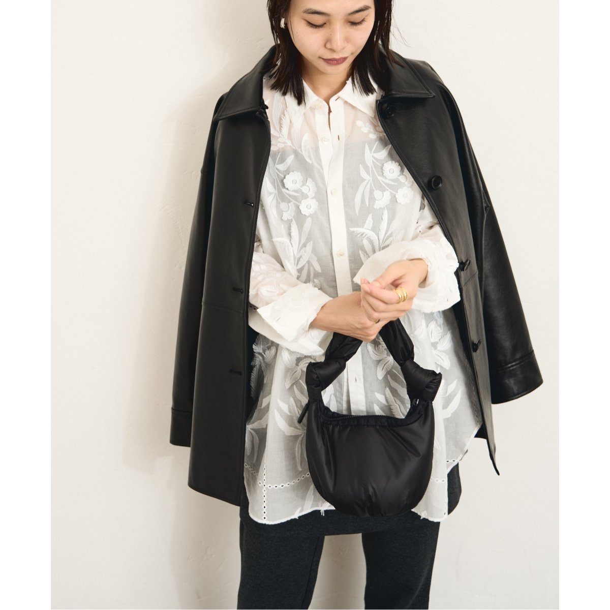 極美品【TOLIGHT × ジャーナルスタンダード】フリンジレースシャツ シアー 追加2》【TOLIGHT×JOURNALSTANDARD】フリンジレースシャツ