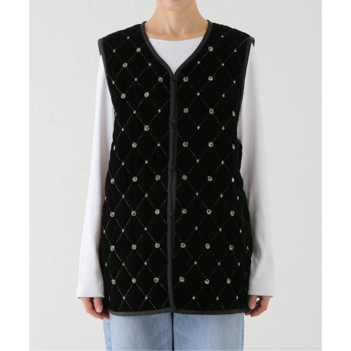 SARA MALLIKA/サラマリカ】PARVEEN BEADS EMB GILET:ベスト020