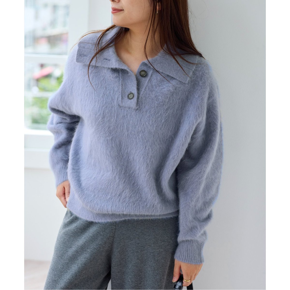 ▼完売✨24aw✨ジャーナルスタンダード アルパカミックスファー襟付プルオーバー アルパカミックスファー襟付きプルオーバー | ジャーナル