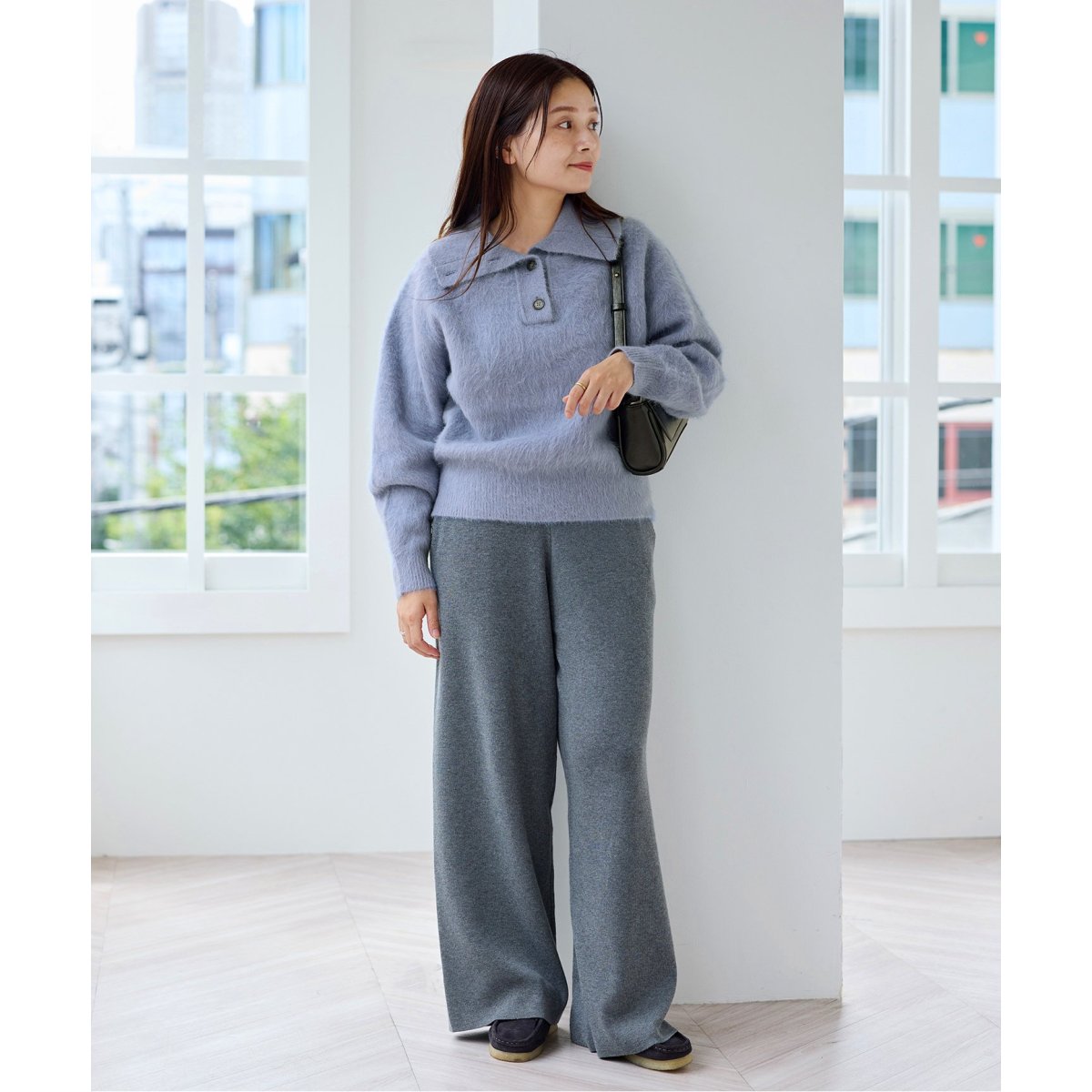 アルパカミックスファー襟付きプルオーバー | ジャーナルスタンダード