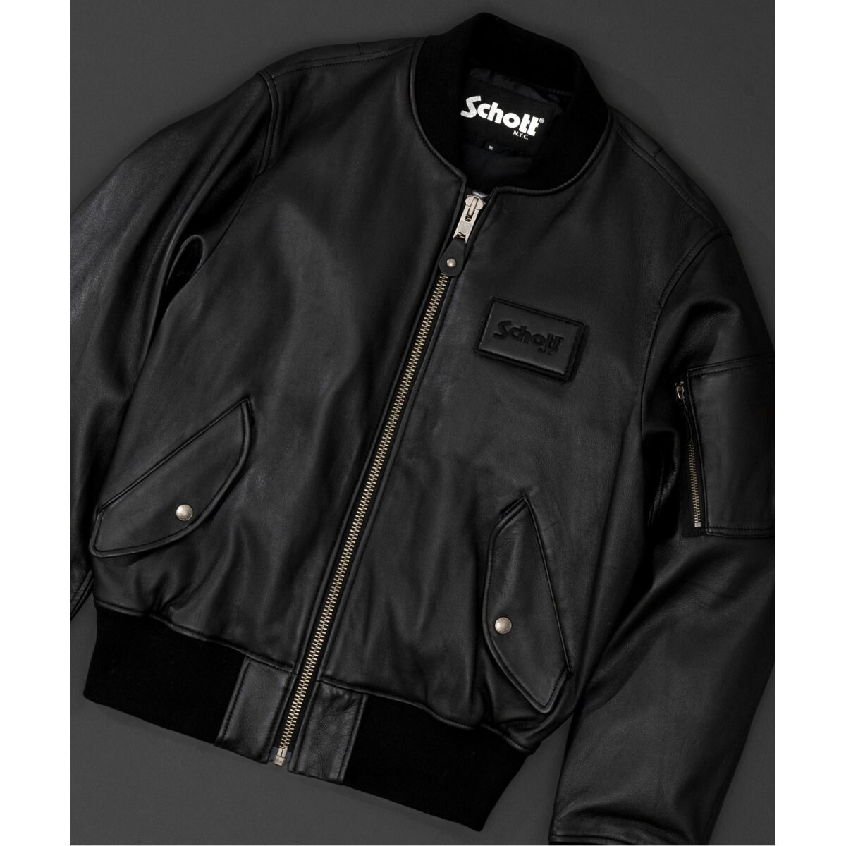 JOURNAL STANDARD別注 Schott MA-1 レザー M サイズ SCHOTT / ショット 別注 レザーMA-1 | ジャーナルスタンダード(JOURNAL