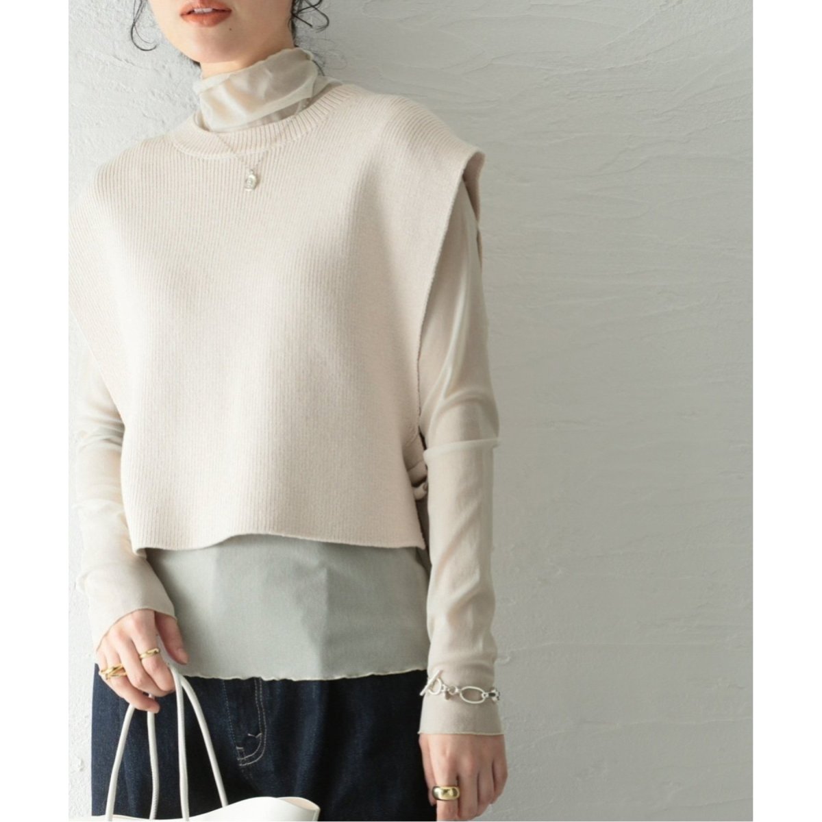 WEB限定追加》シアーネットハイネックプルオーバー | ジャーナル