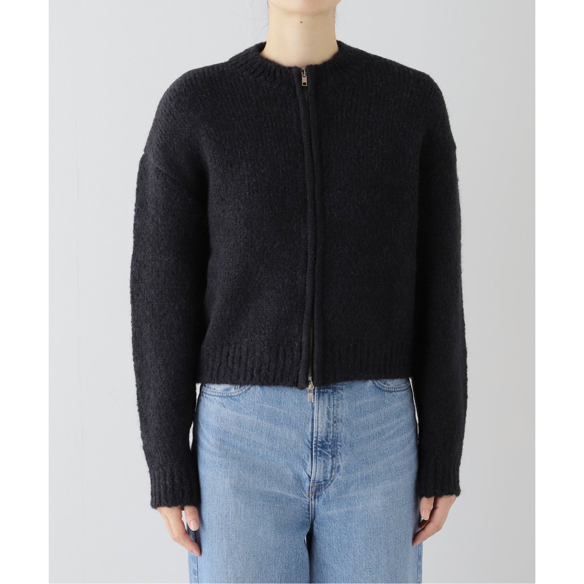 LOW CLASSIC ALPACA ZIP-UP CARDIGANカーディガン LOW CLASSIC/ロウ・クラシック】 ALPACA ZIP UP CARDIGAN LC24
