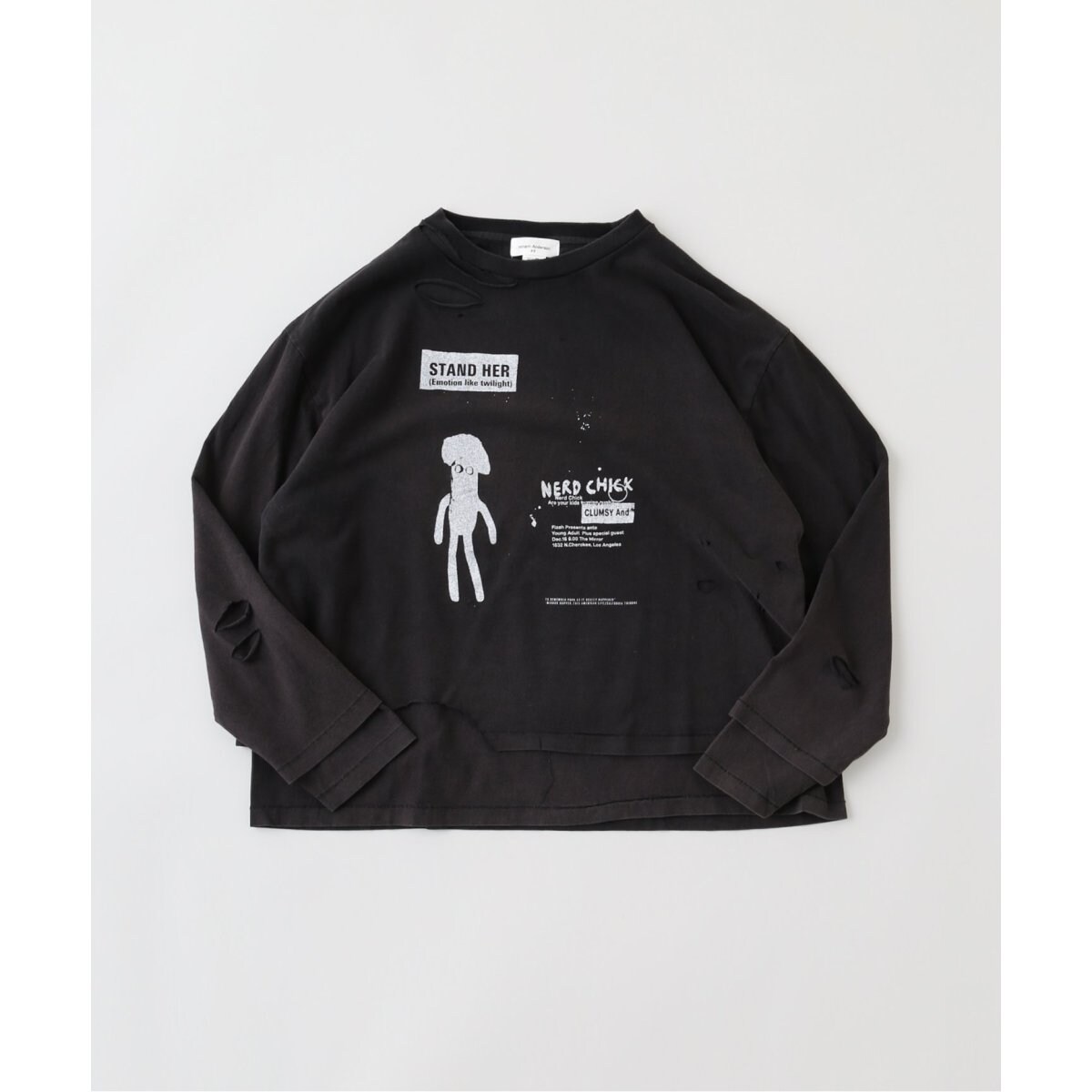 【minami Anderson】DOUBLEFACE-ロンTEE minami Anderson】DOUBLEFACE-ロンTEE